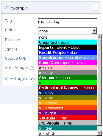 RES Tagger with Categories